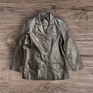 Black leather Women's Jacket size small